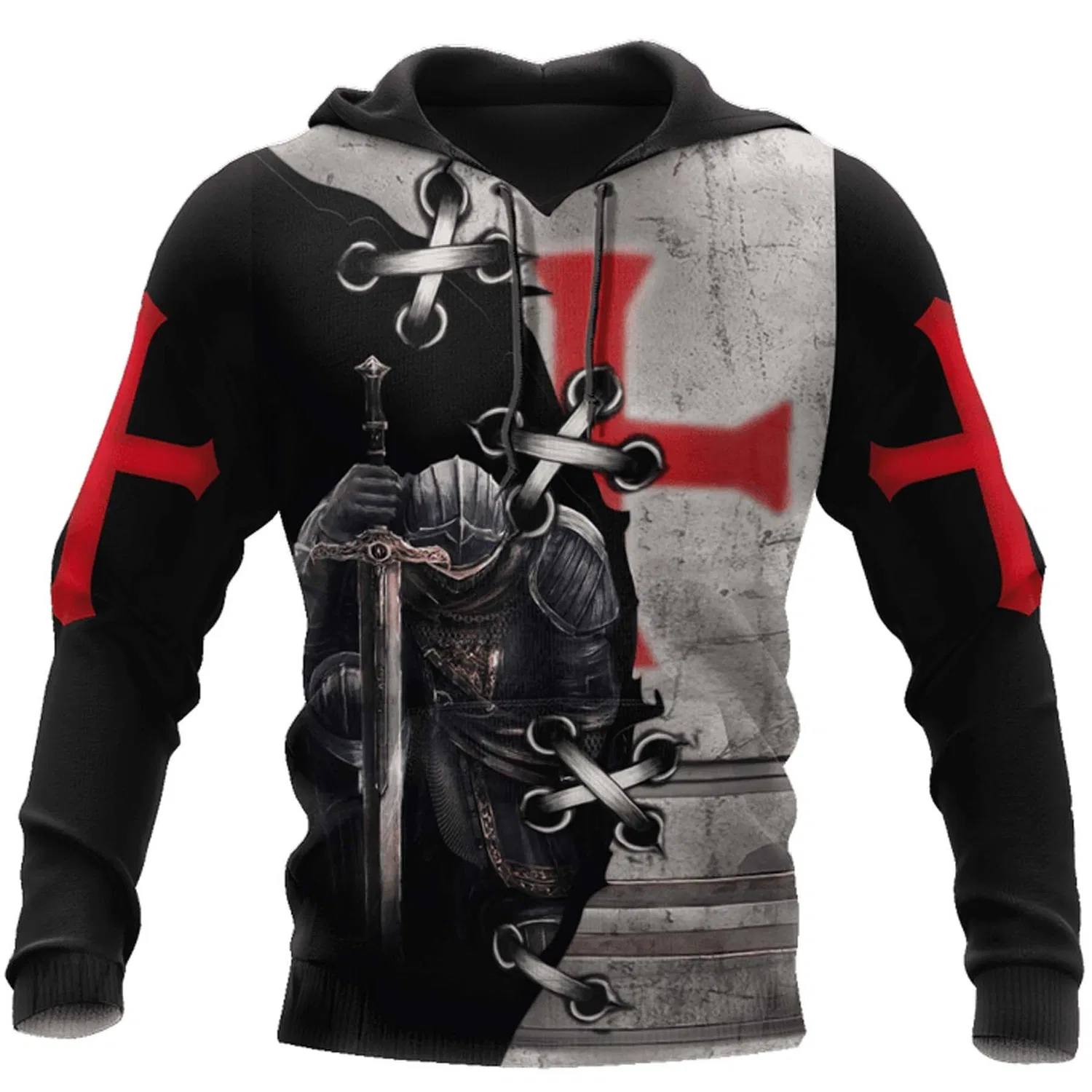 Мужской свитшот с принтом Christian Tattoo, Jesus Hoodie-3