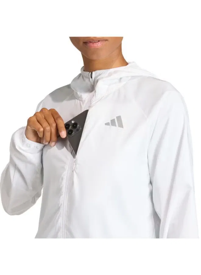 Куртка ветровка белая Adidas, белый — фото 3
