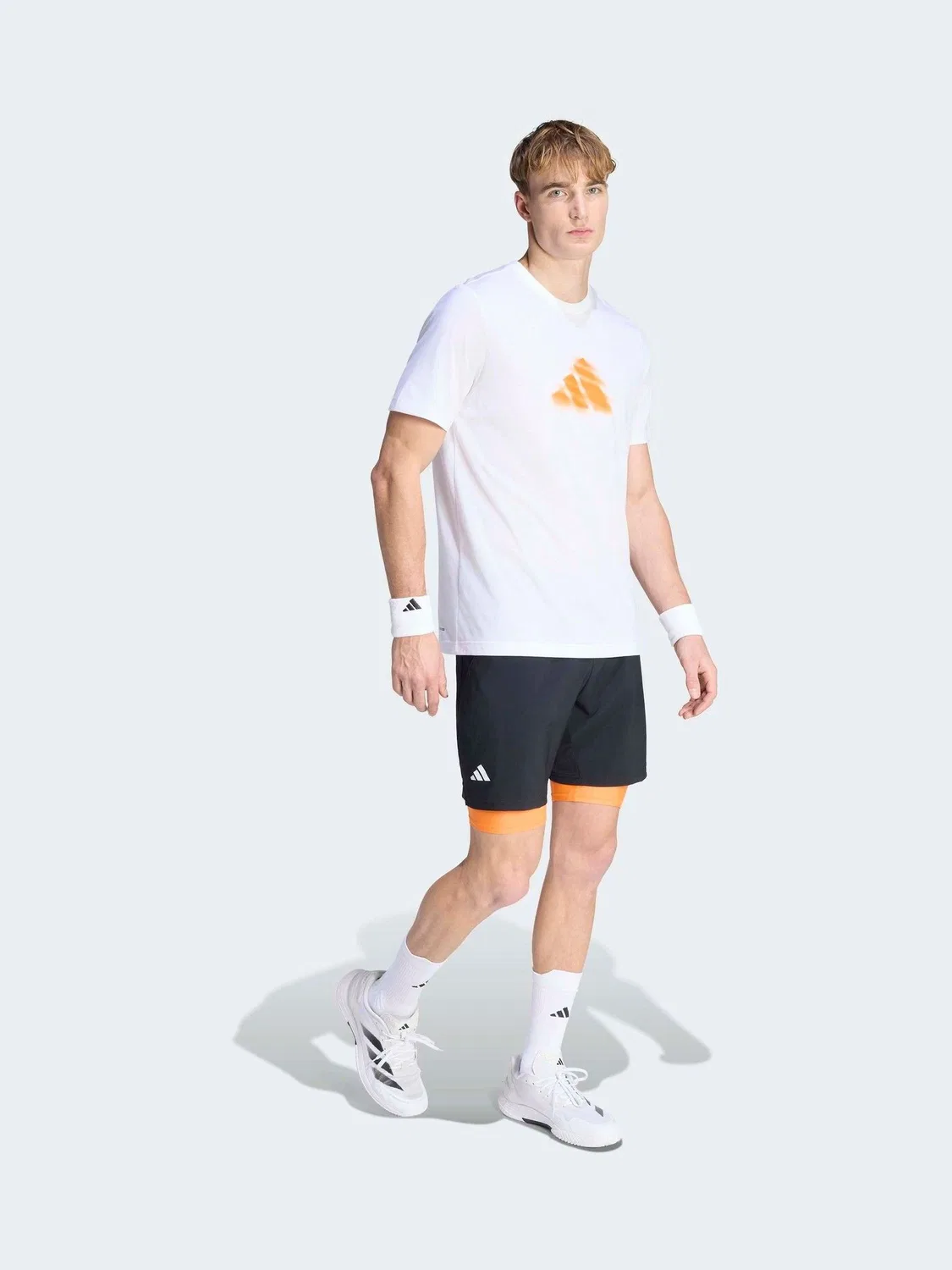 Футболка с графическим принтом Clay adidas, белый — фото 3