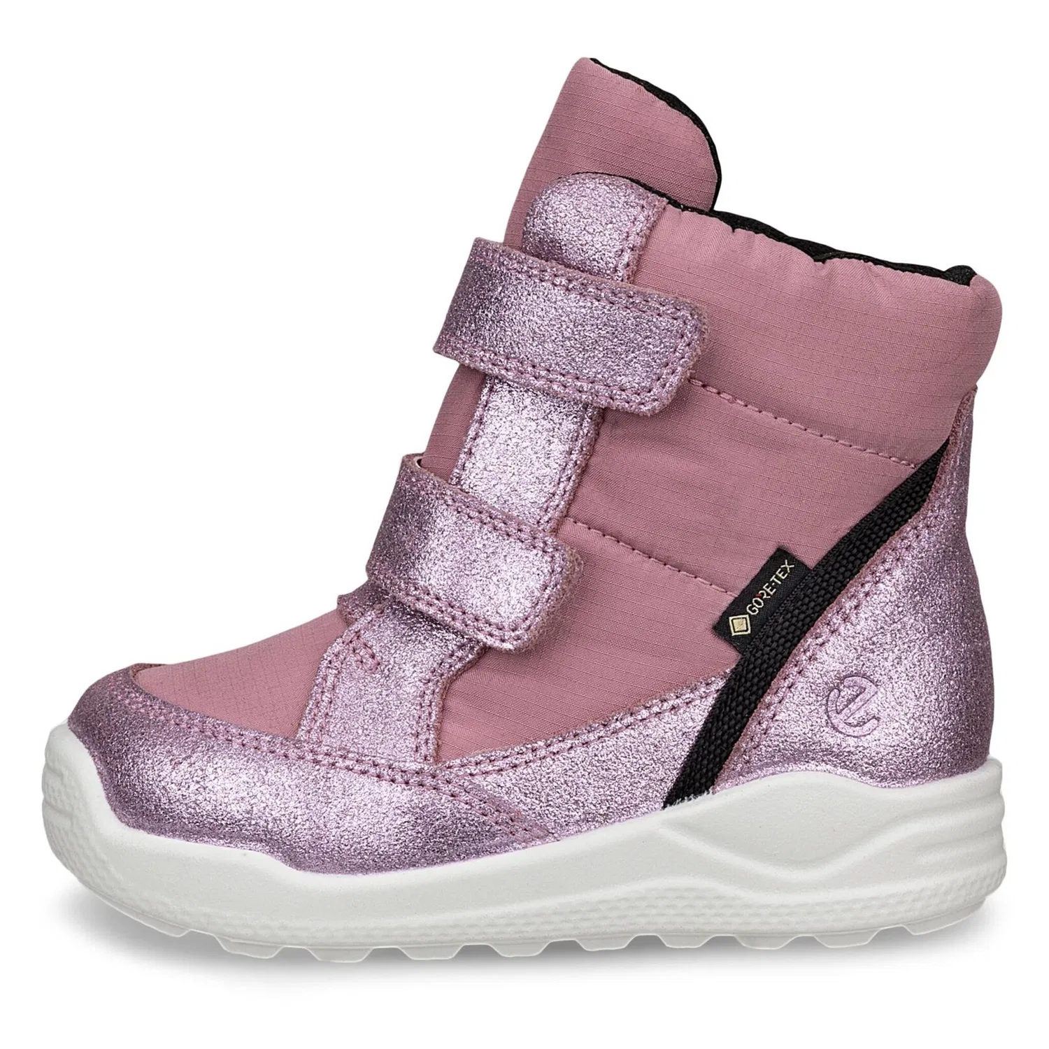 Детские зимние ботинки на липучках Urban Mini Ecco, Pink-Lilac — фото 4