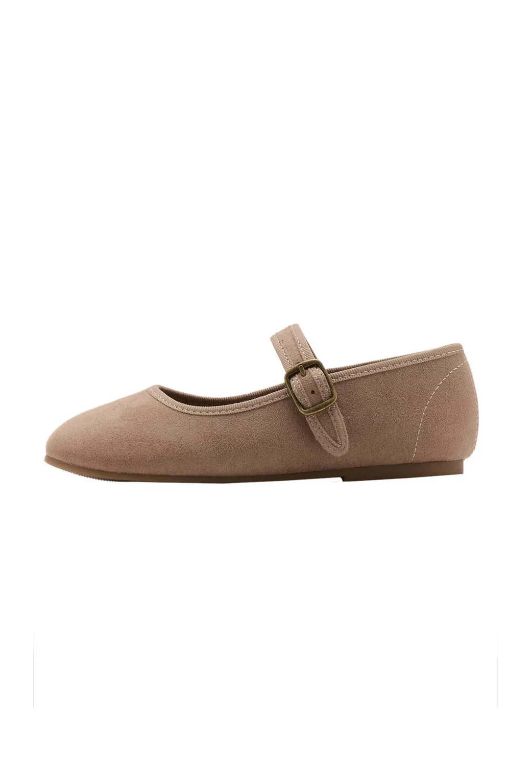 Детские балетки с ремешком на щиколотке Mango Kids, Brown