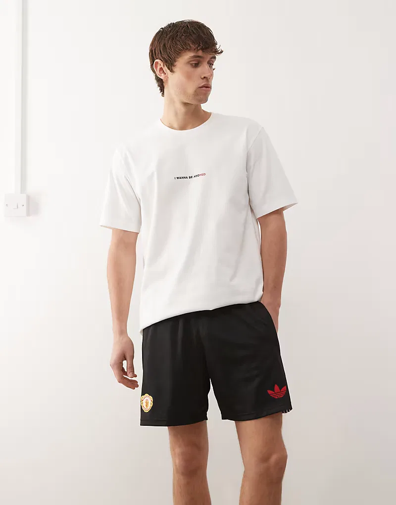 Футбольные шорты Adidas Manchester United x Stone Roses, черный