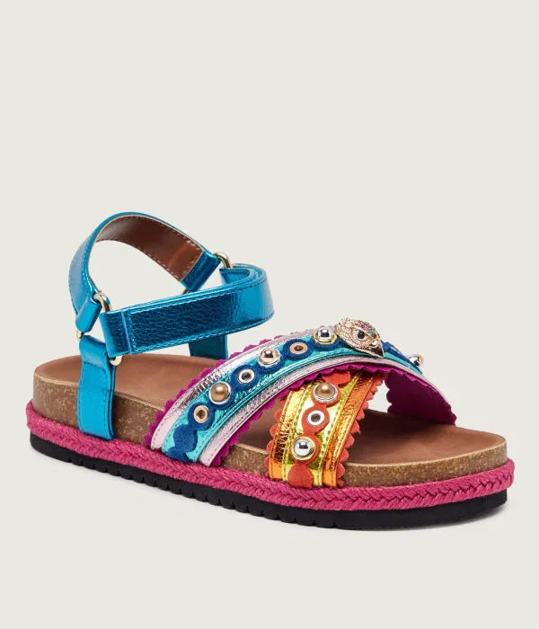Детские сандалии для девочек кожаные MINI KENSINGTON Kurt Geiger, мультиколор