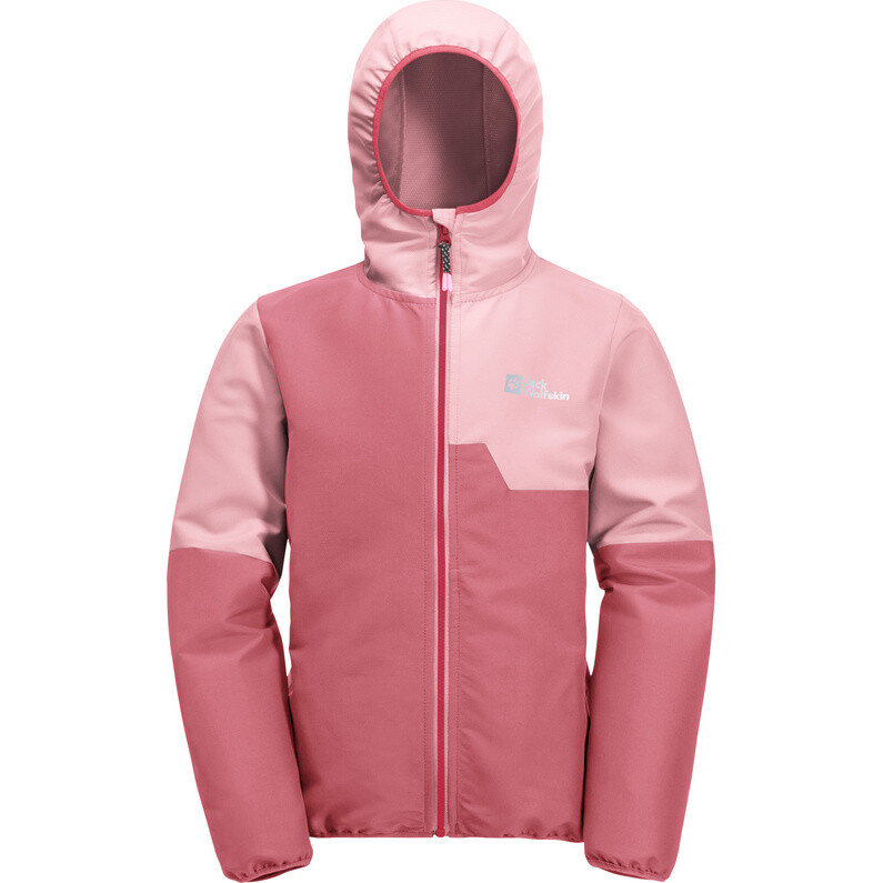 

Детская куртка с капюшоном Turbulence Jack Wolfskin, розовый