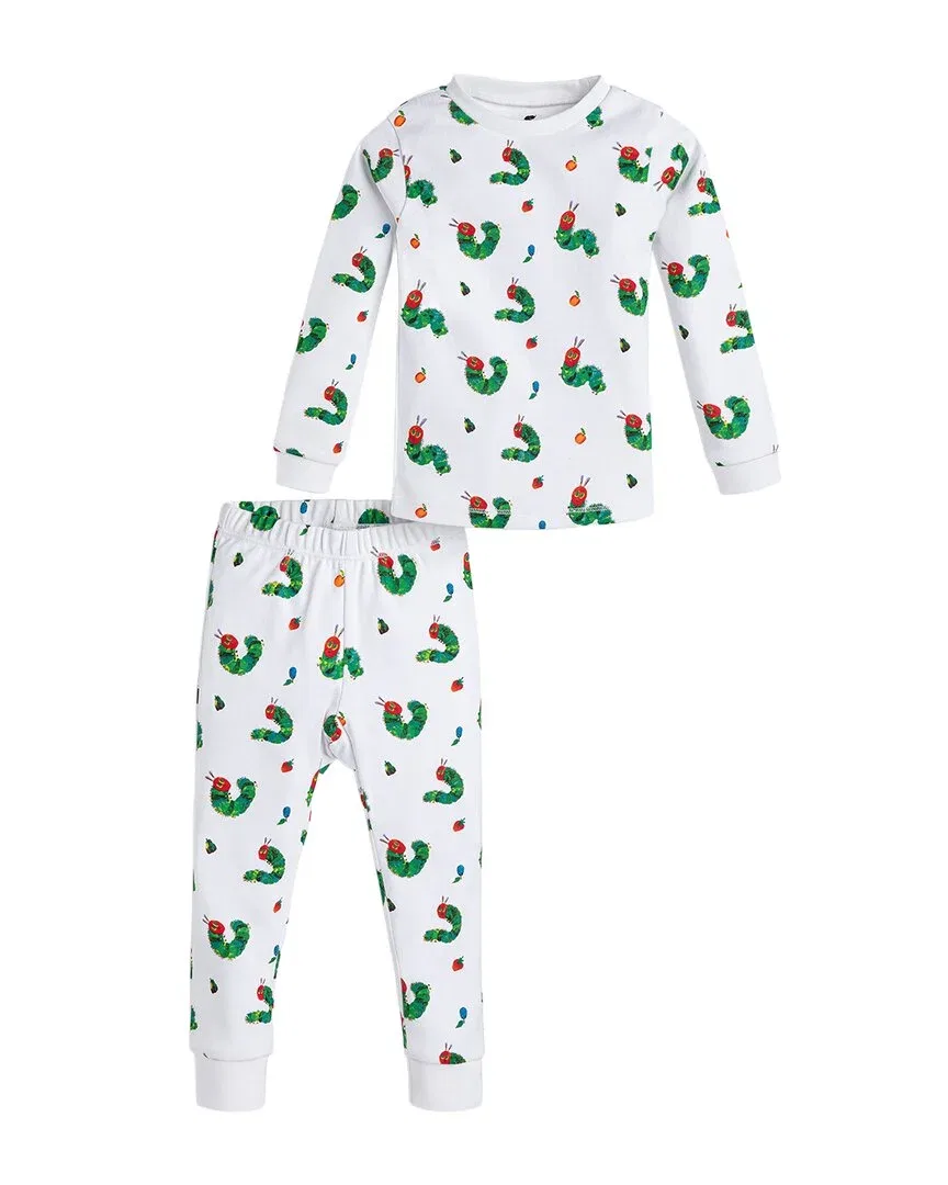 Детский комплект пижамы 2 предмета с принтом The Very Hungry Caterpillar MONICA + ANDY, White