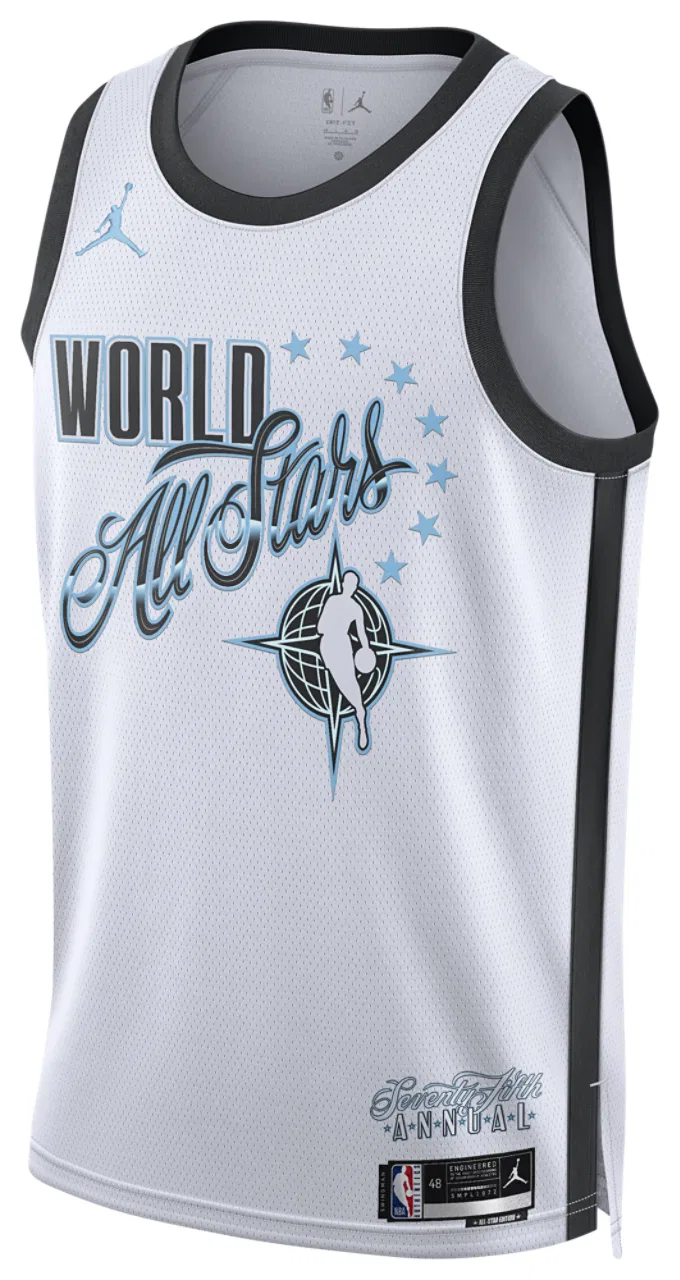 Мужская баскетбольная джерси ASW 26 Swingman Nike, цвет White/Blue — фото 2