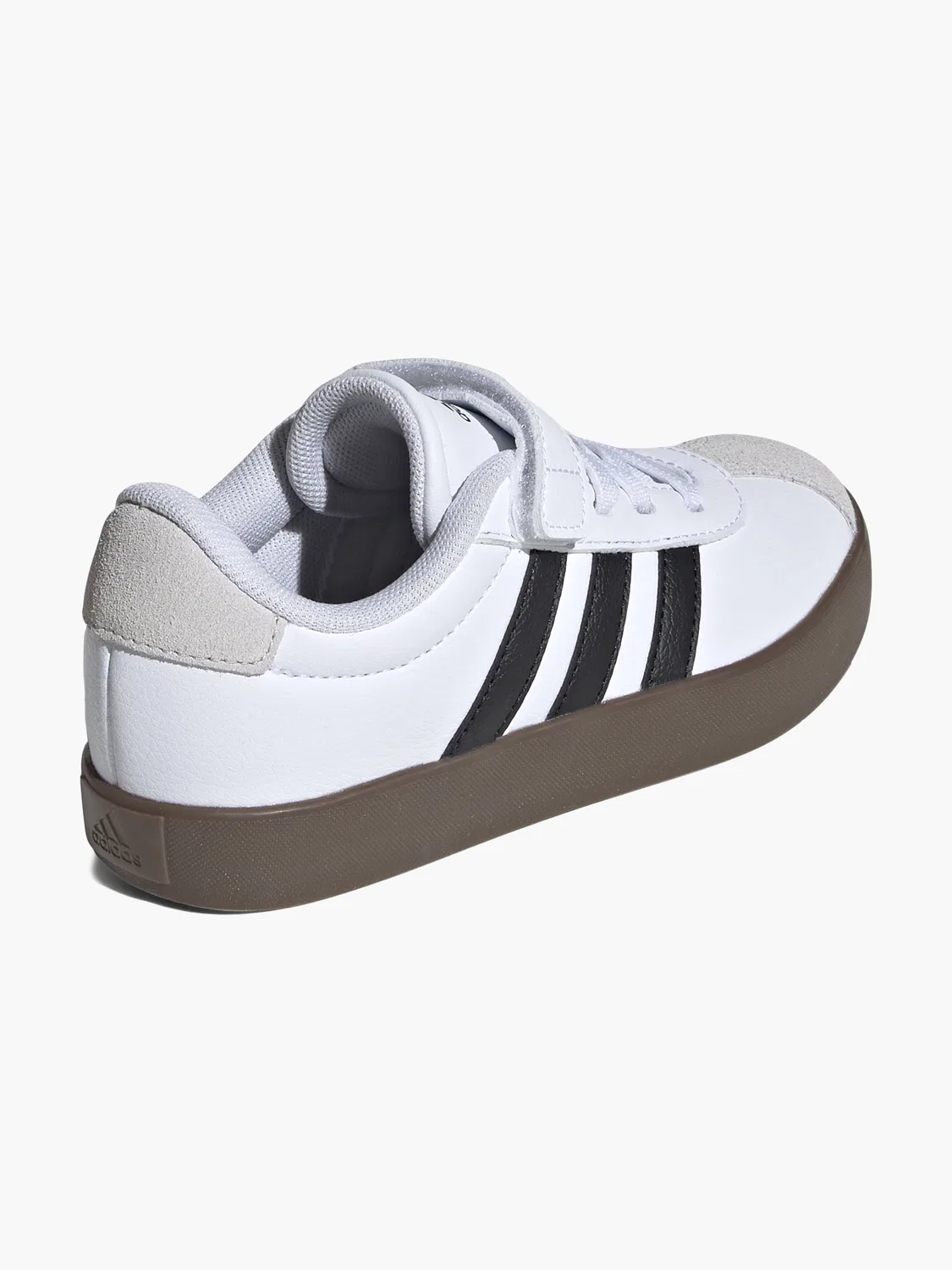 Детские полуботинки на липучке Adidas VL Court 3.0 EL C, серый — фото 4