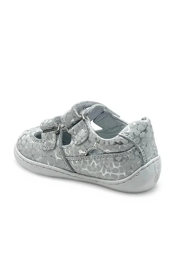 Детские кеды для девочек с ортопедической стелькой Happy Walk, Silver — фото 4