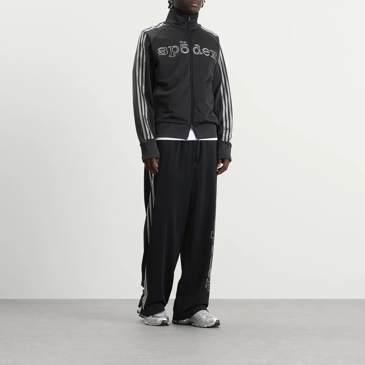 Ветровка с воротником-стойкой SP5DER track top Adidas, Black — фото 4