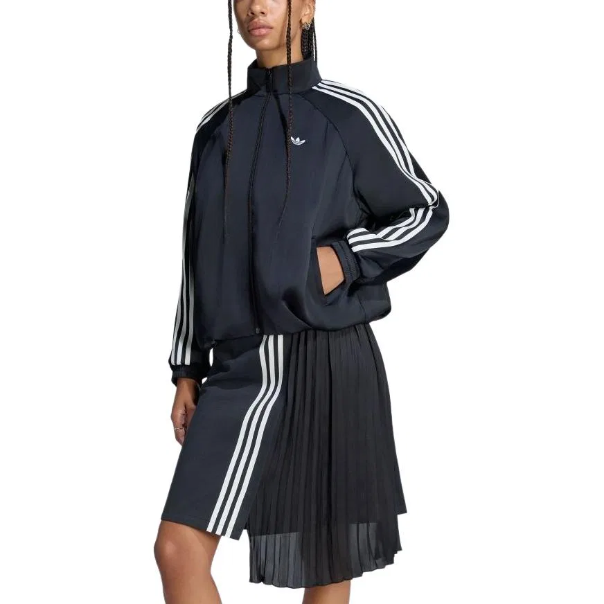 Женская куртка с воротником-стойкой Track Adidas Originals, Black — фото 4
