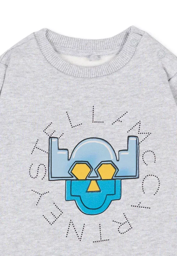 Свитшот с принтом Sweatshirt Stella Mccartney Kids, серый — фото 3