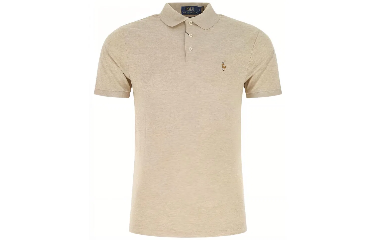 Мужское поло с вышитым логотипом Polo Ralph Lauren, Beige & Khaki