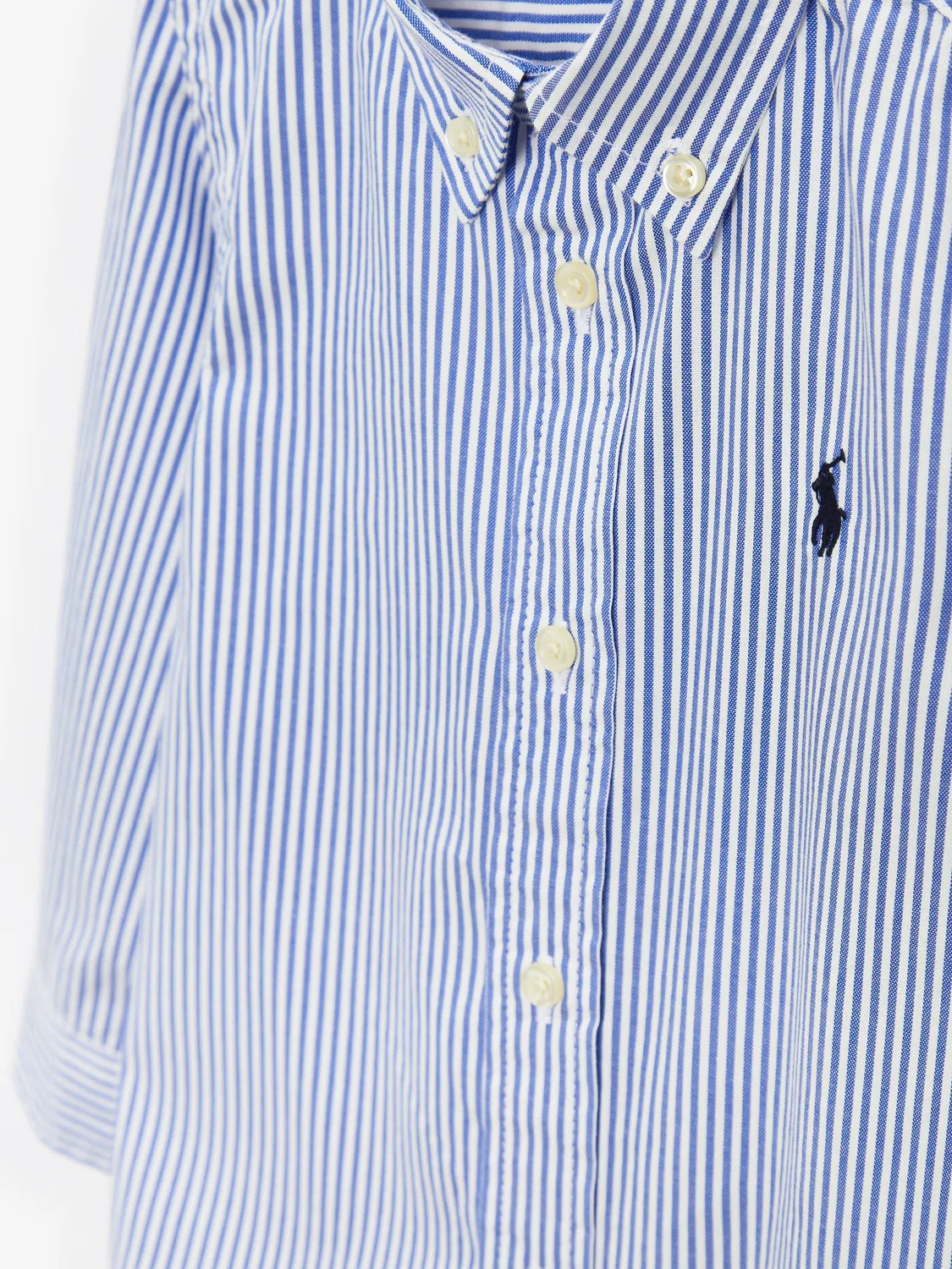 Рубашка оксфорд, поло Polo Ralph Lauren, синий/белый — фото 3
