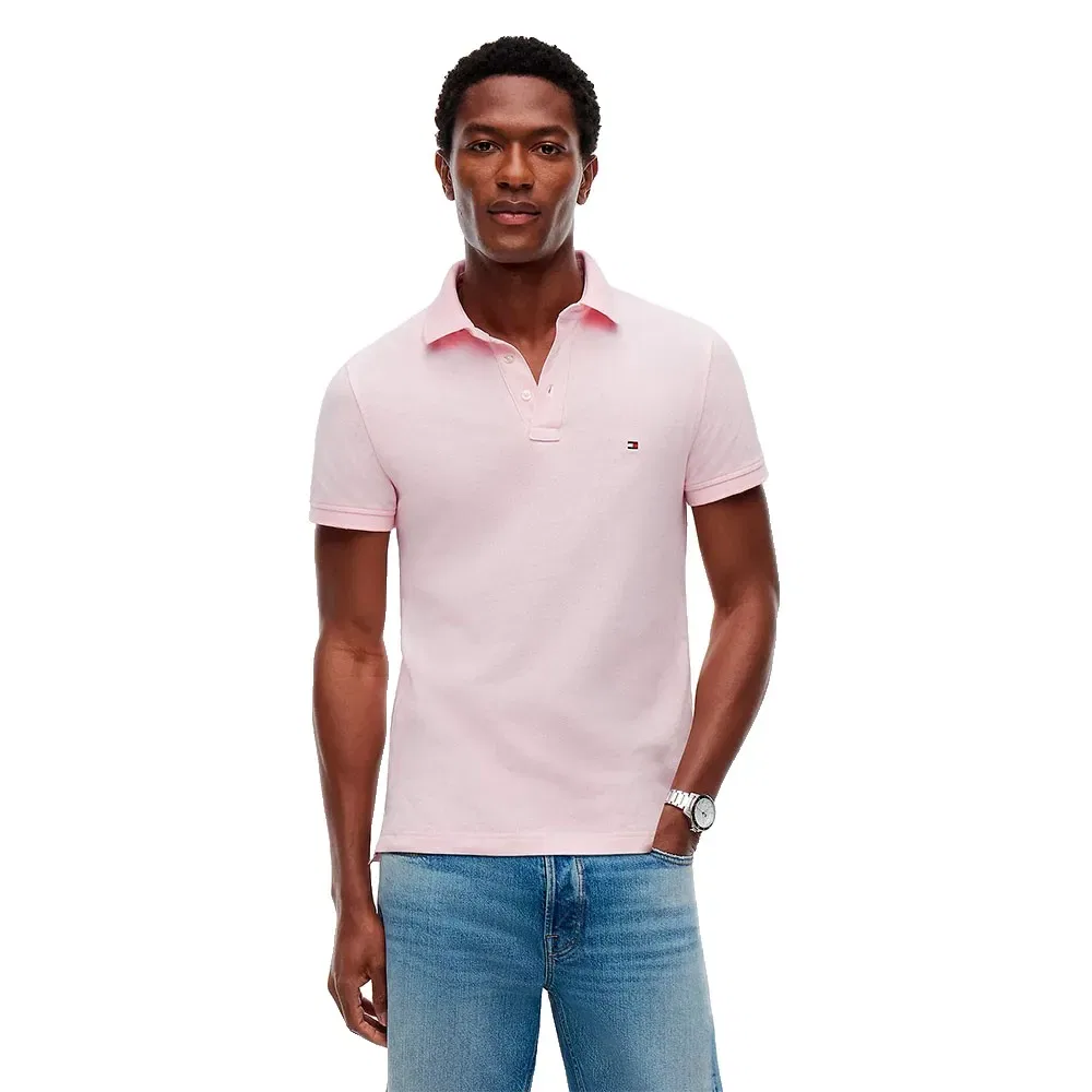 Поло Slim с коротким рукавом 1985 Tommy Hilfiger, розовый