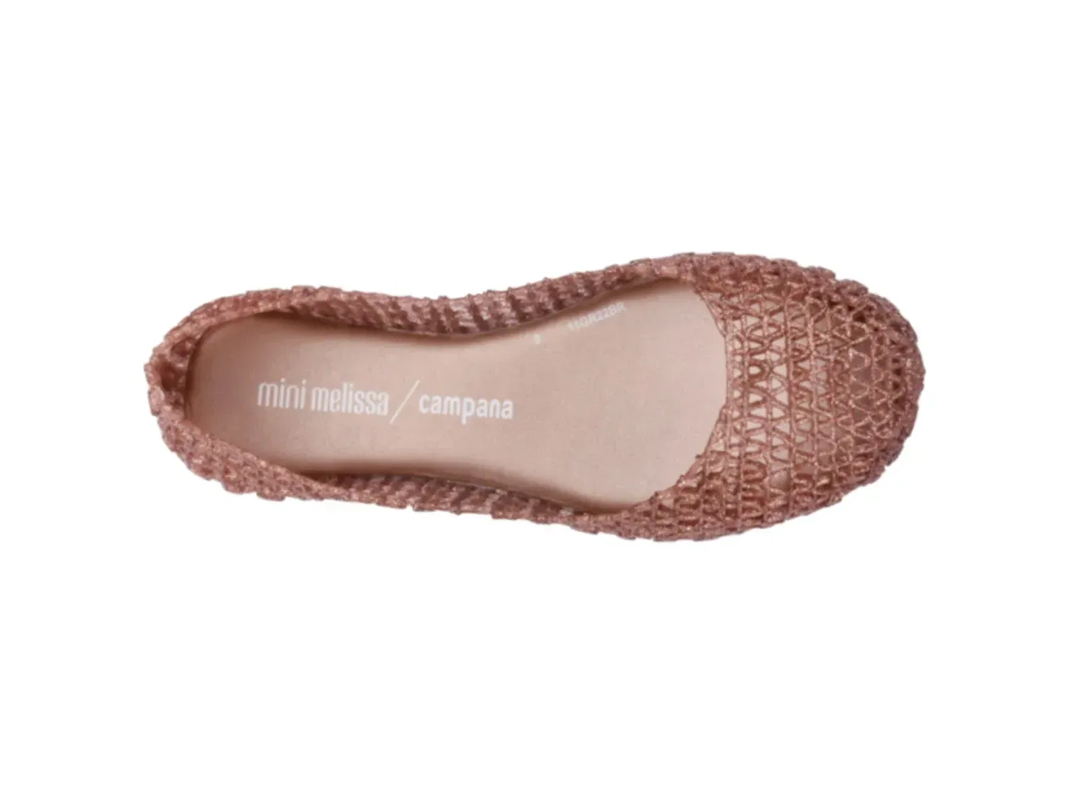 Балетки Melissa Papel Jelly Flat, Mini, розовое золото — фото 4