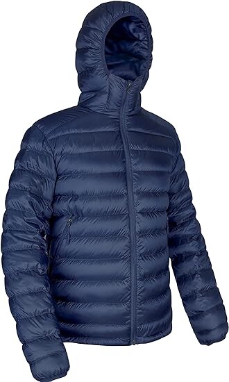 

Куртка Bakery Men's Down Hooded Packable Down Puffer Lightweight Water, темно-синий