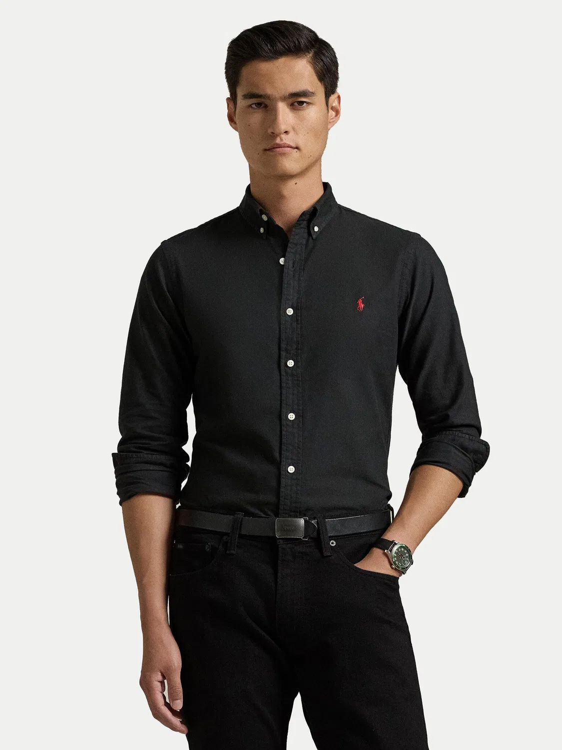 Мужская рубашка приталенного кроя Polo Ralph Lauren, черный