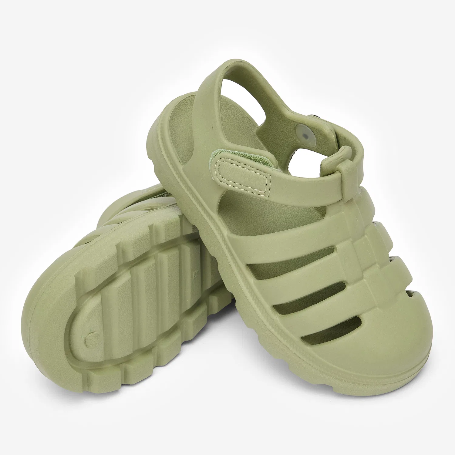 Детские босоножки для плавания с закрытым носком Sun & Surf, Цвет Hellkhaki — фото 3