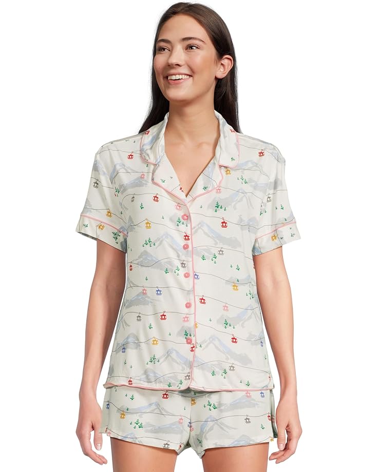 

Женский комплект для сна HONEYDEW All American Jersey & Lace Shortie, Ivory Gondolas