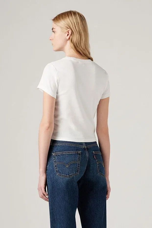 Женская хлопковая футболка с коротким рукавом Essential Sporty Tee Levi'S, Белый — фото 4