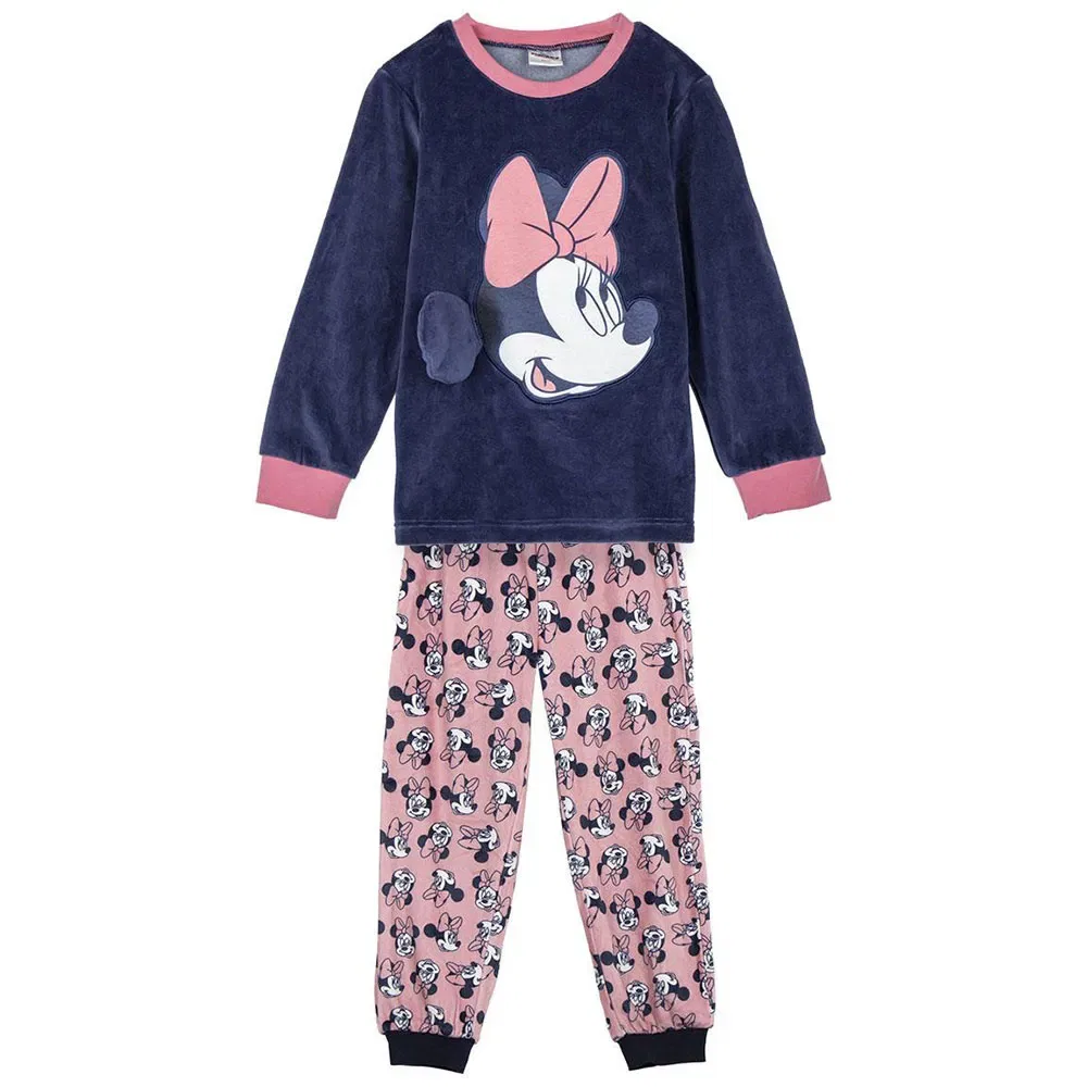 Детская пижама для девочек с флисовой аппликацией Minnie Disney, Pink
