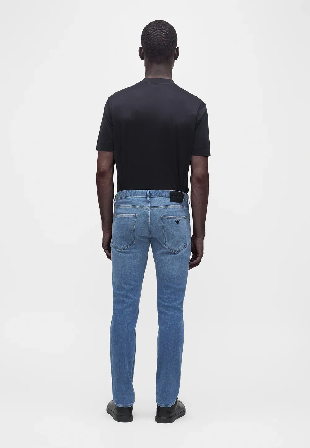 Брюки с карманами - джинсы зауженного кроя Emporio Armani, Light Blue Denim — фото 3