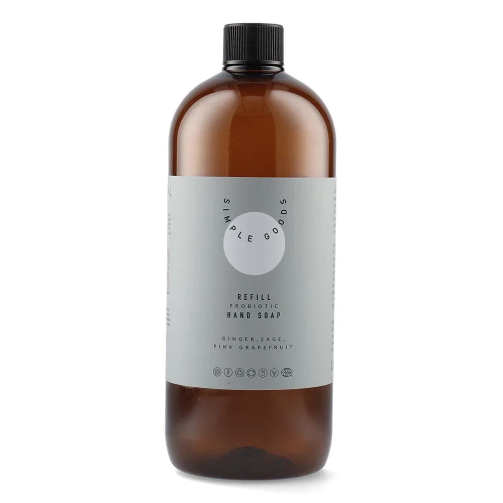 Мыло для рук Refill, Имбирь, Шалфей и Розовый Грейпфрут, Simple Goods, 1 л, Grapefruit