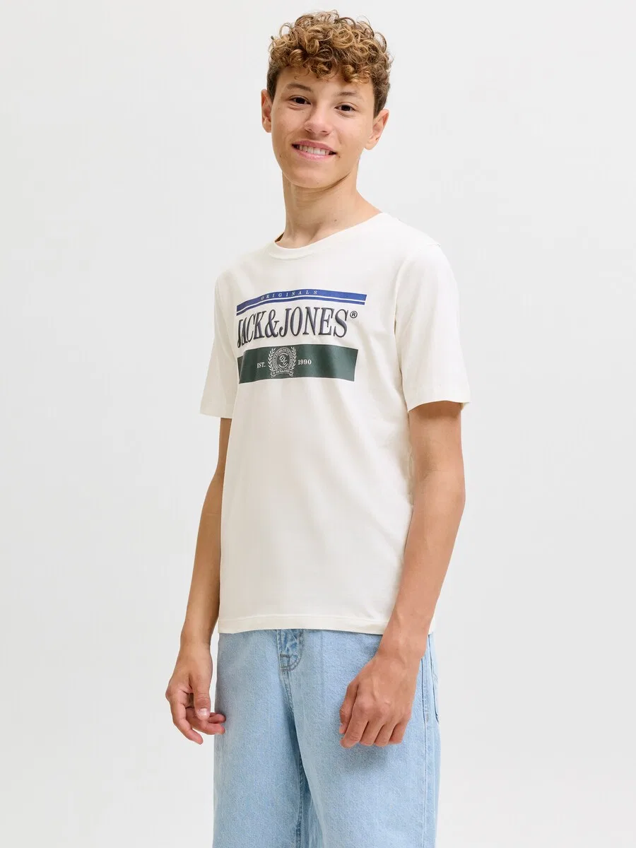 Детская футболка Jack & Jones Junior 'JORFREDERIKSBERG' белого цвета