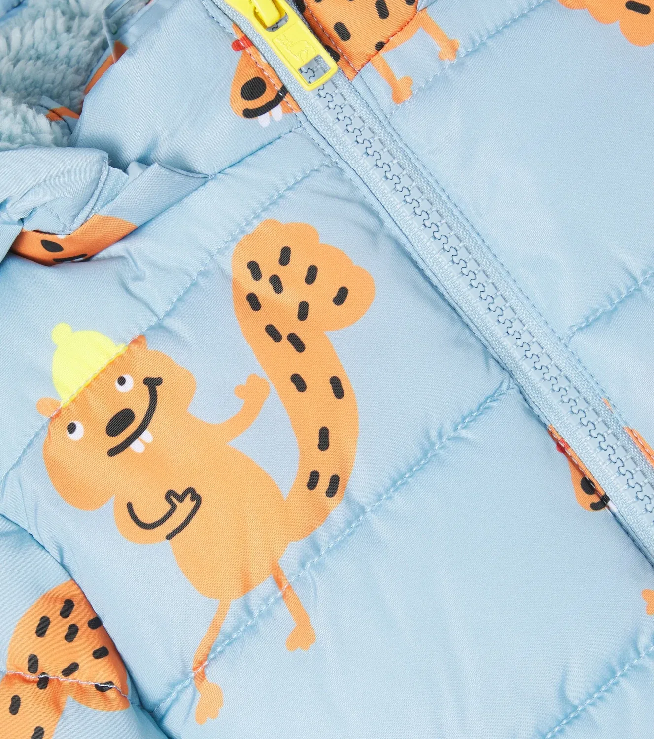 Детская куртка-пуховик с принтом Stella Mccartney Kids, синий — фото 3