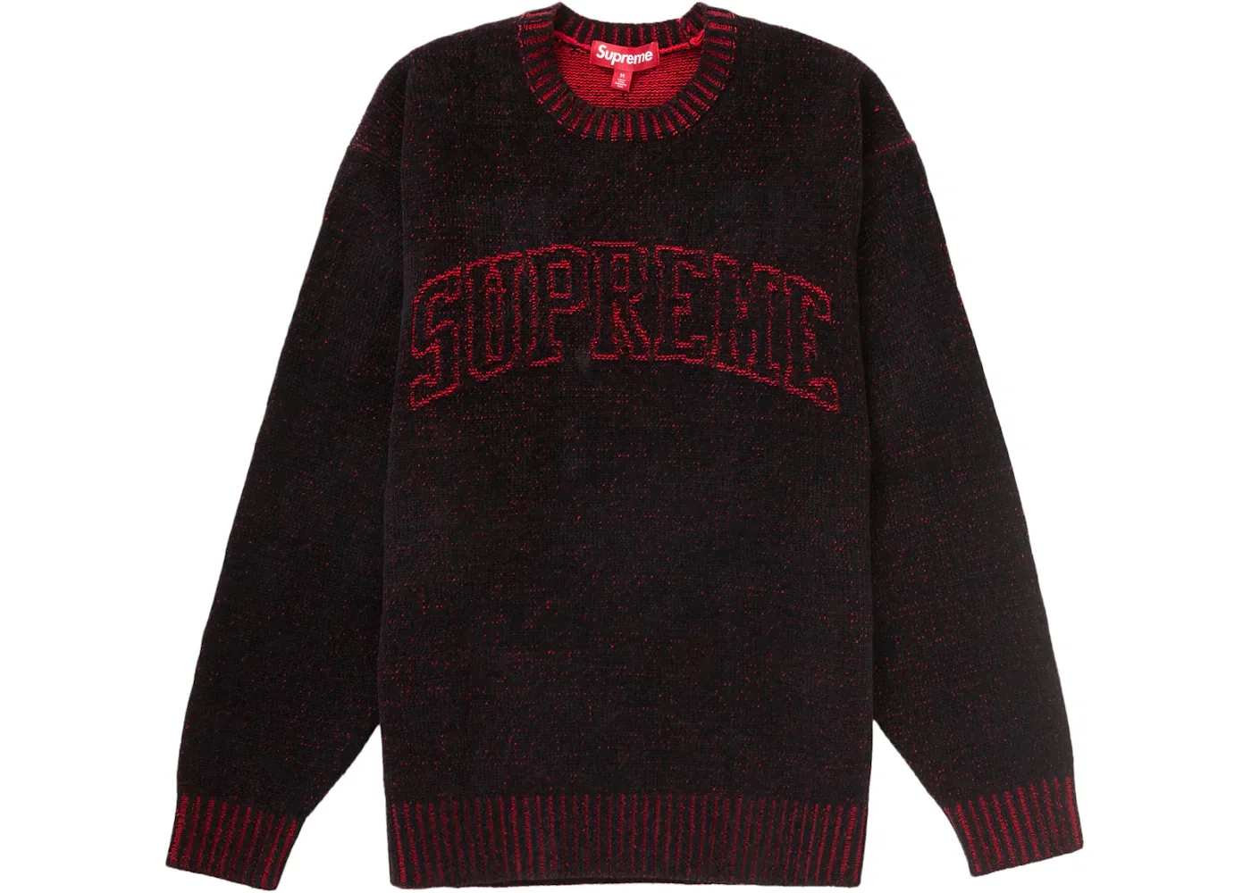 Мужской свитер с контрастной аркой Supreme Black