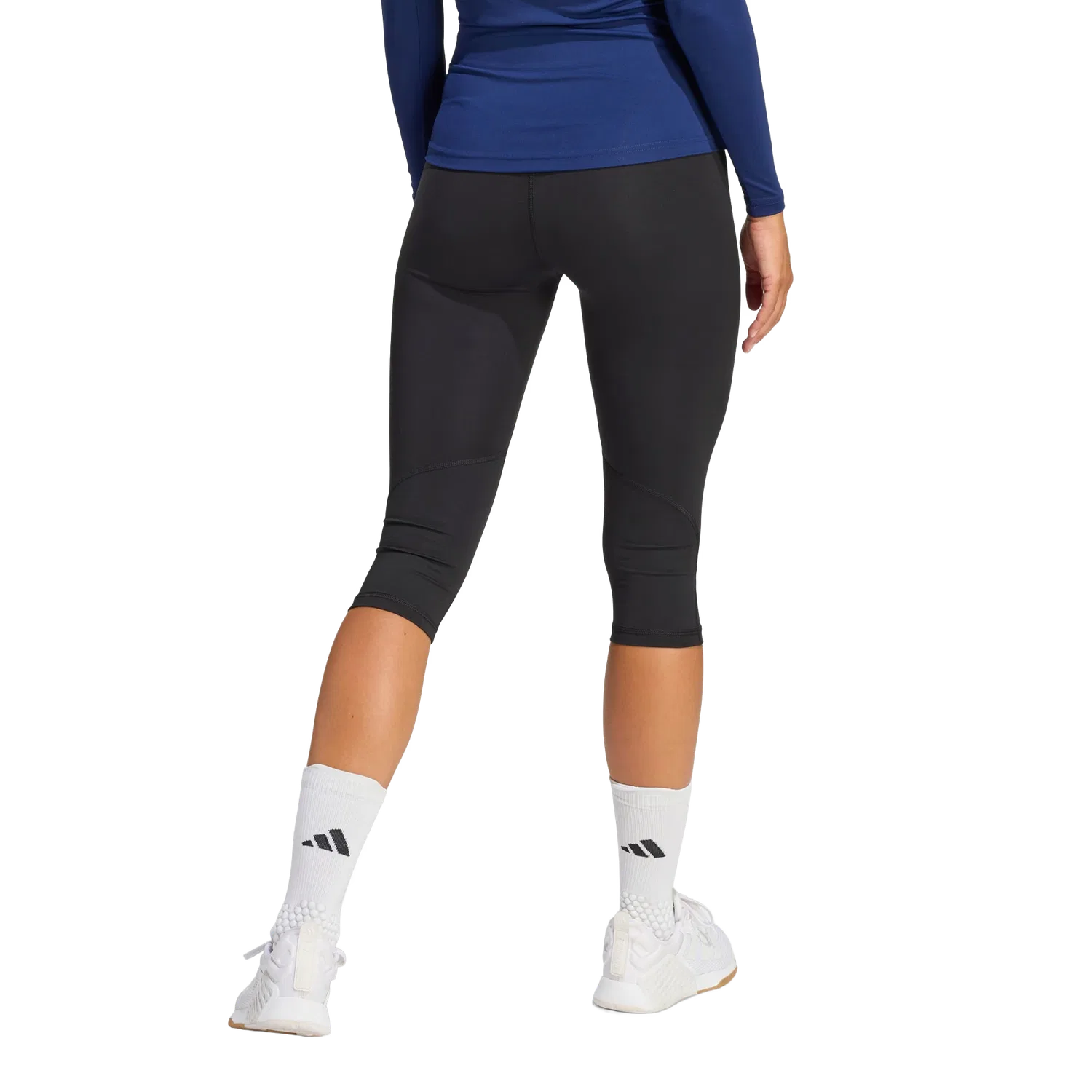 Женские леггинсы капри TECHFIT Adidas, черный — фото 3