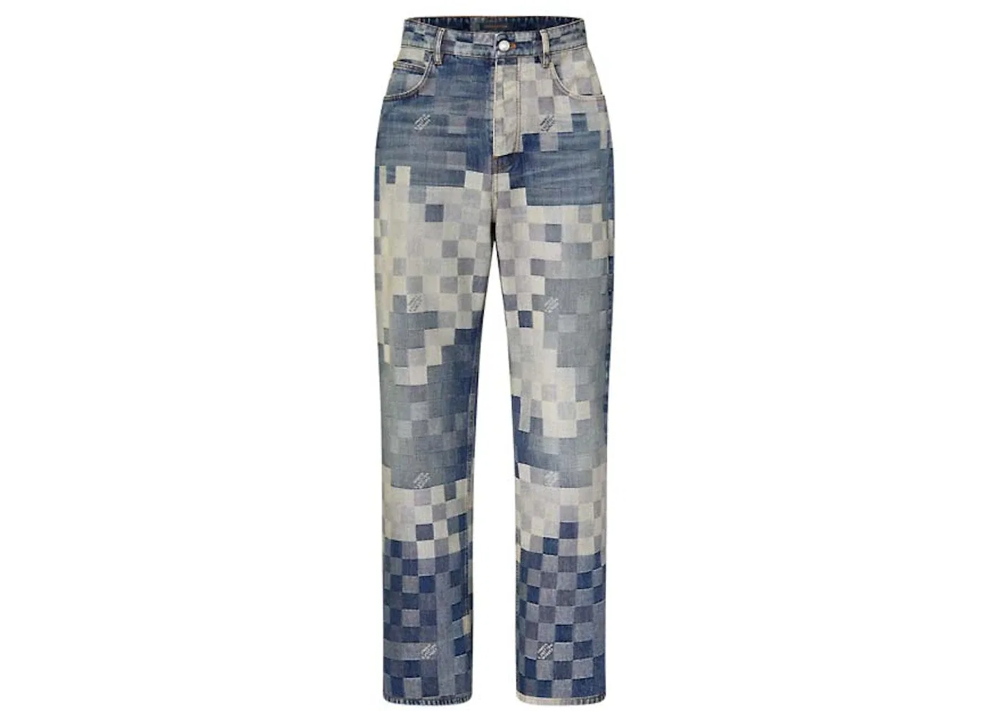 Мужские джинсовые брюки с принтом Damier Damoflage Pants Louis Vuitton, Indigo