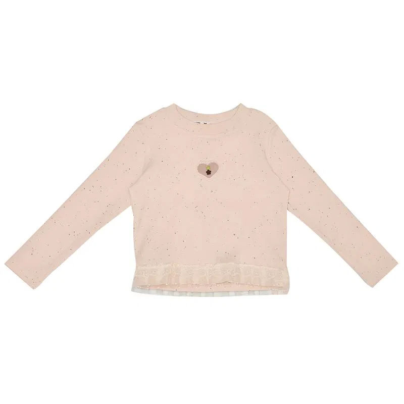 Детская футболка с круглым вырезом MADALLO, Pink T-Shirt