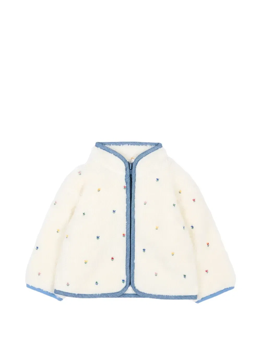 Куртка с цветочной вышивкой Stella Mccartney Kids, белый