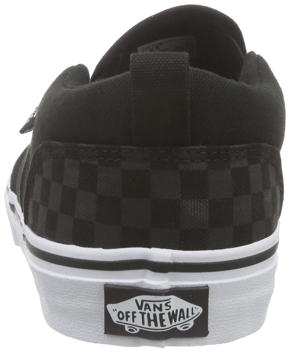 Детские кроссовки для мальчиков Vans Asher, Checker Black Black — фото 3