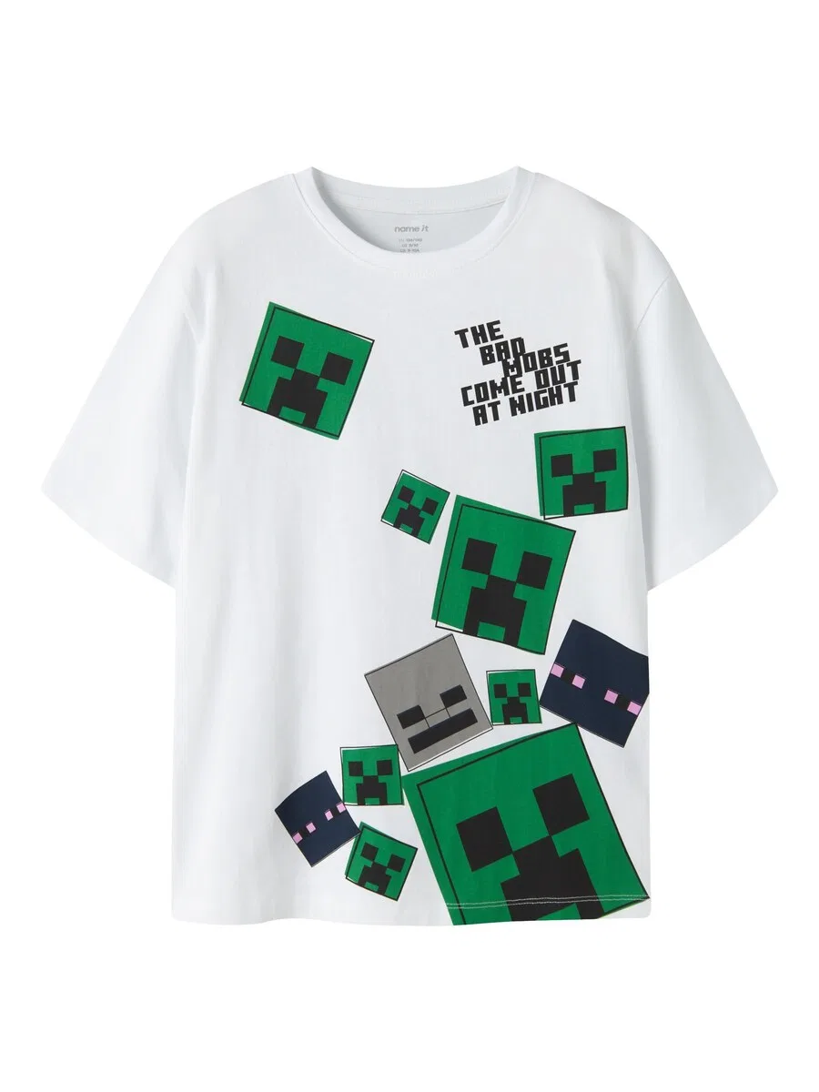 Футболка NAME IT 'NMMMinecraft' белого цвета