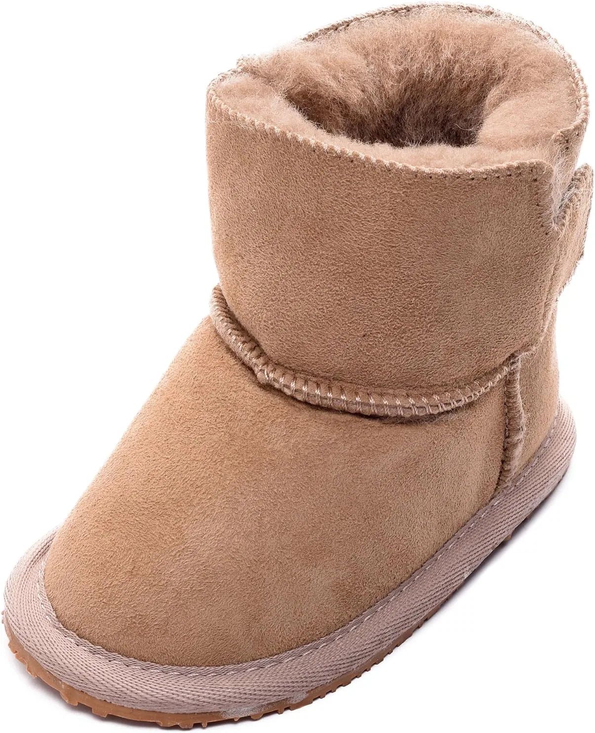 Детские сапоги из овчины с гибкой резиновой подошвой Lambland, Mink