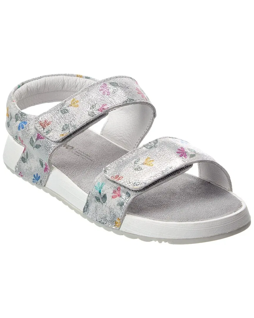 Детские сандалии на липучке Naturino, Salny Suede Silver