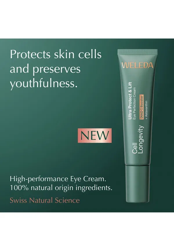 Крем для глаз с NAD+ booster Cell longevity ultra protect & lift eye cream Weleda 15 мл — фото 3