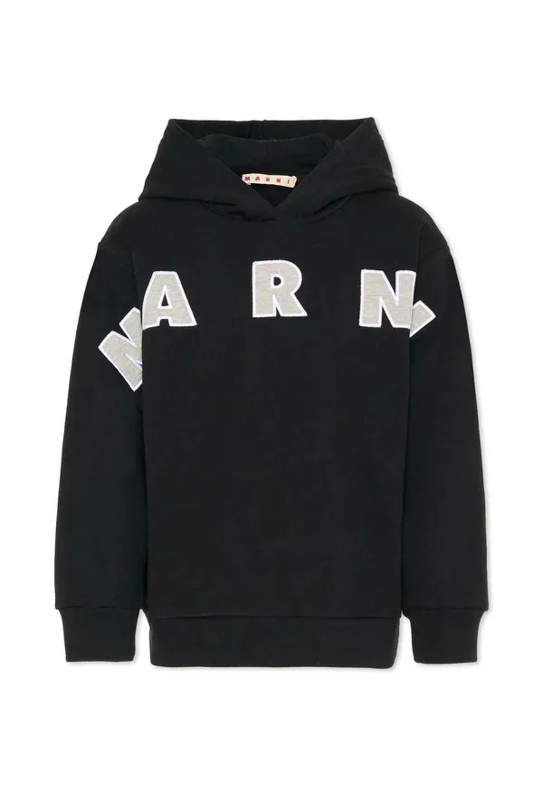 Худи хлопковое Hoodie Marni black, черный