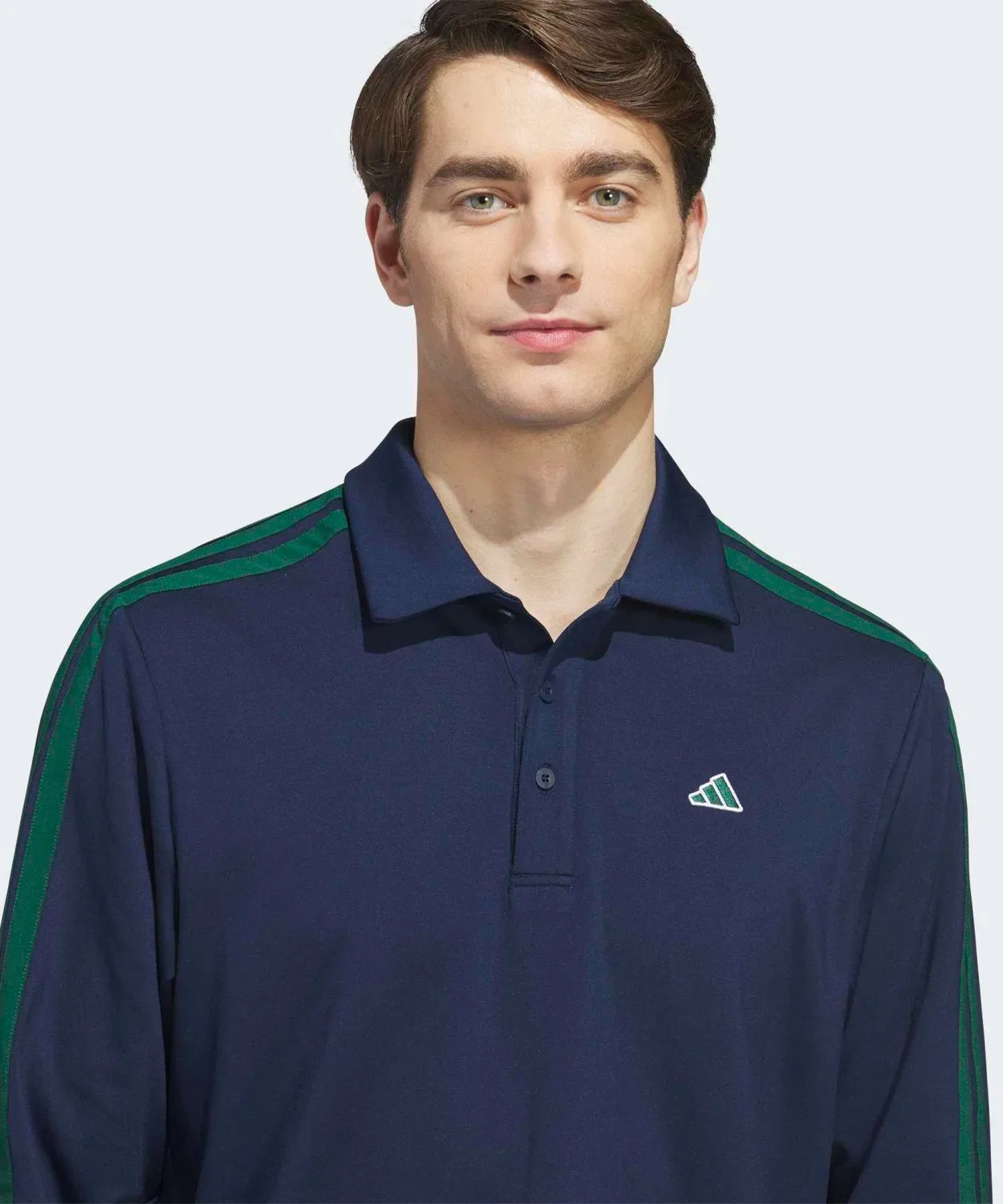 Мужской поло с длинным рукавом свободный крой Adidas, Navy — фото 3