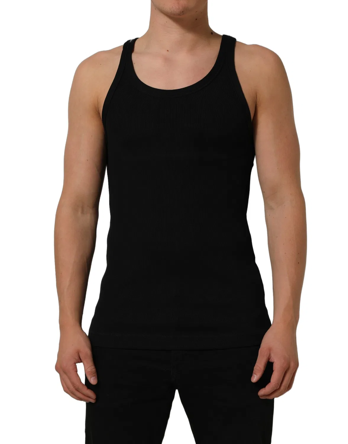 Мужская майка без рукавов с логотипом Underwear tank Dolce & Gabbana, Black — фото 3