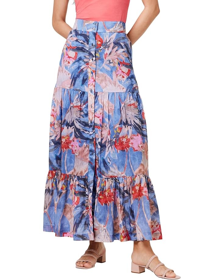 

Юбка NIC+ZOE Dreamscape Tiered, синий