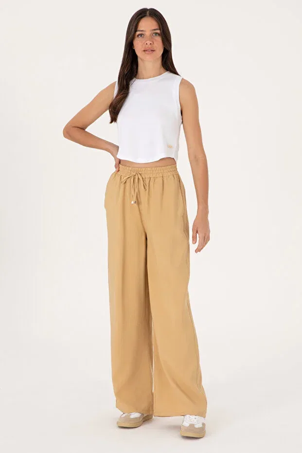 Женские брюки свободного кроя из модала U.S. Polo Assn., Camel