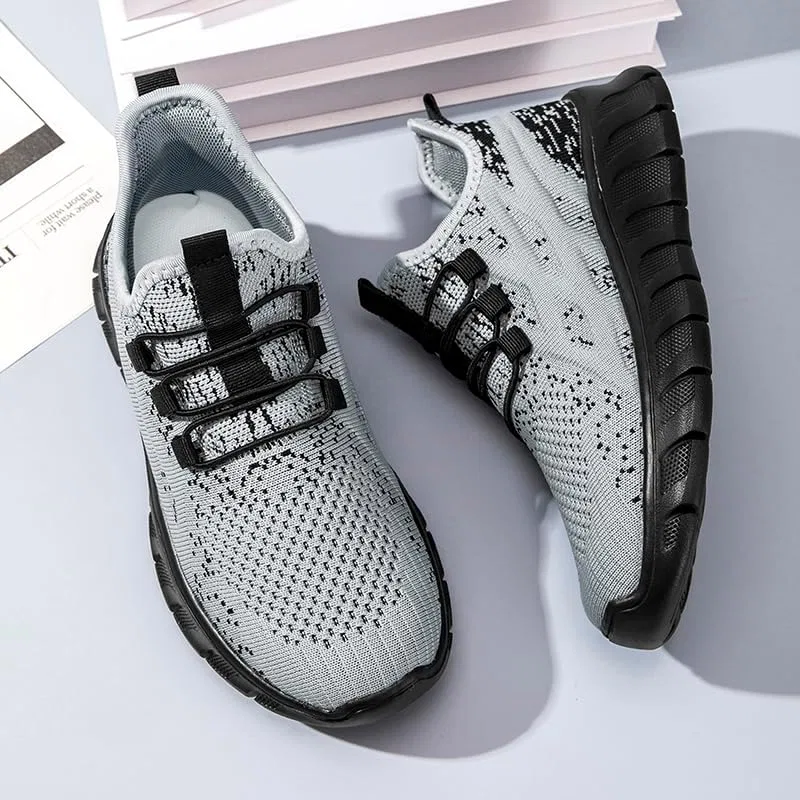 Детские кроссовки для мальчиков с принтом DLWKIPV, Light Gray Black — фото 3