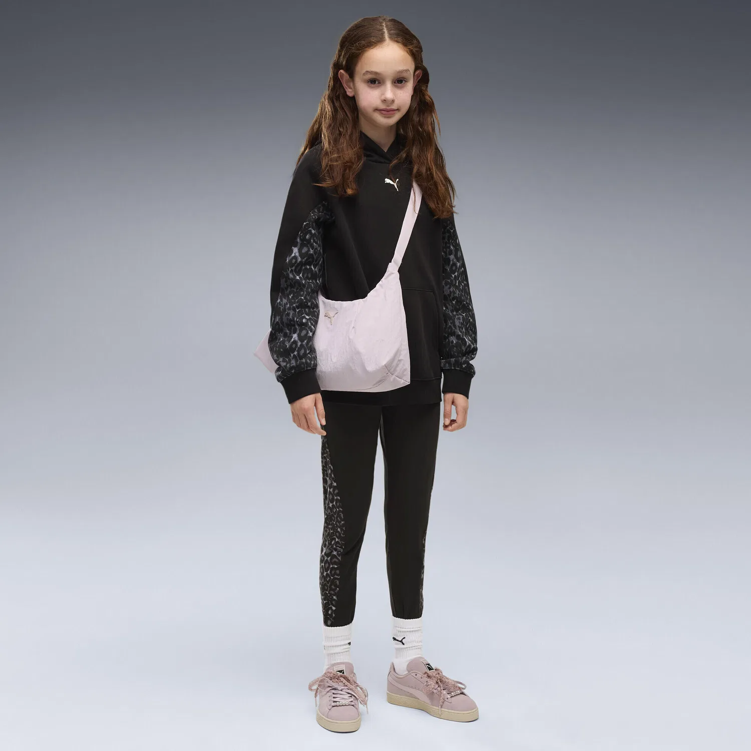 Детское худи с анималистичным принтом PUMA Sport Animal Puma, Черный — фото 4