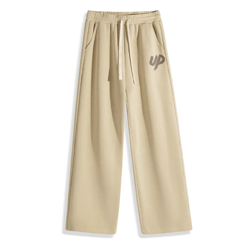 Детские утепленные прямые брюки MINISO, Khaki (B Up Pants Logo)