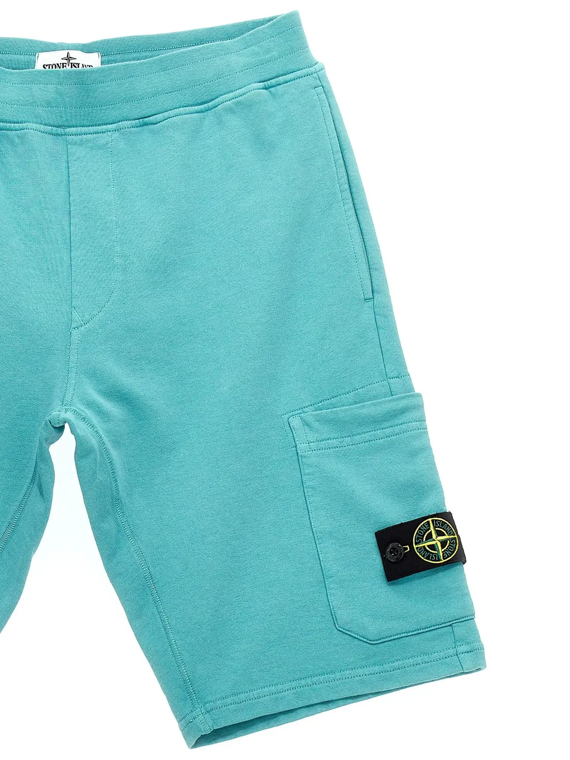 Шорты из хлопка с эластаном Stone Island, синий — фото 3