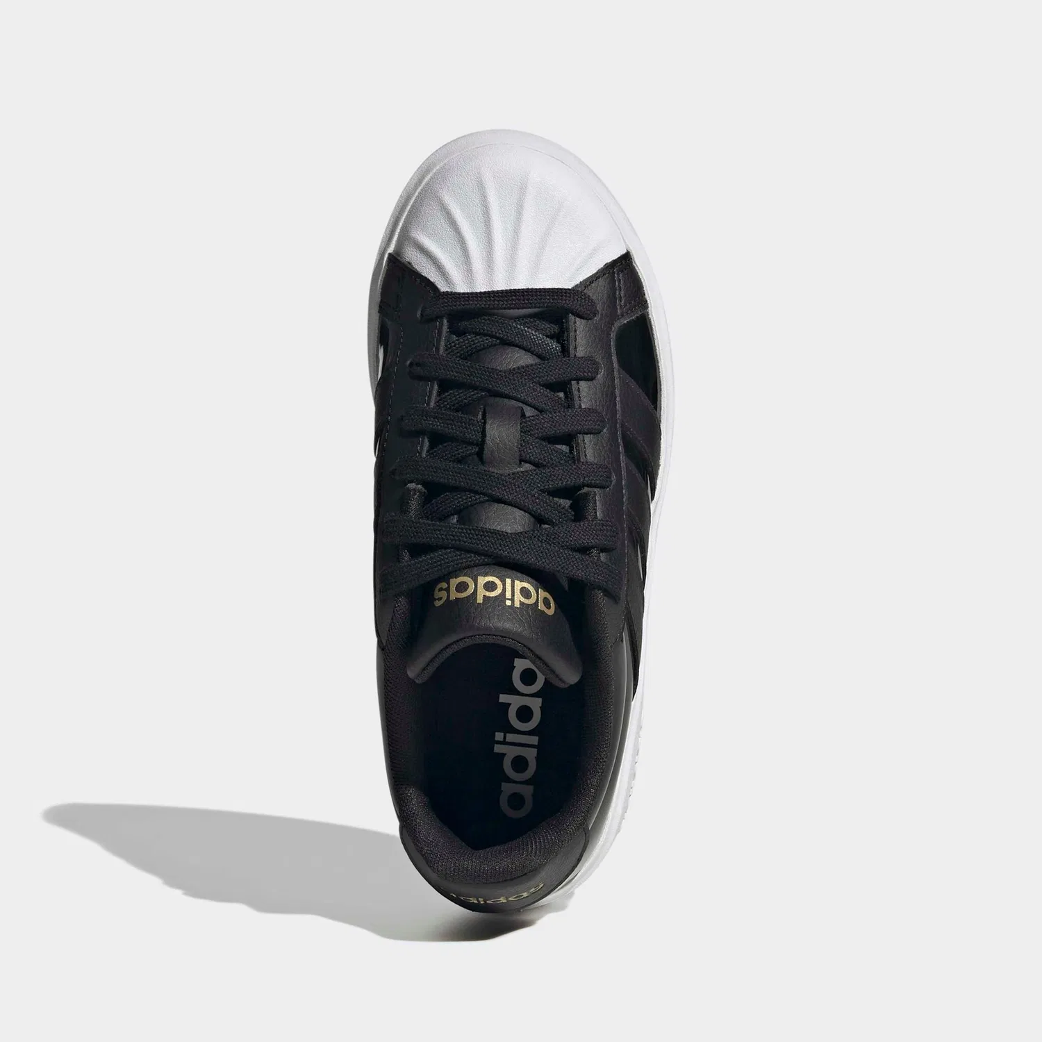 Детские кроссовки платформа Streettalk Bold Adidas Sportswear, Black/Gold — фото 4
