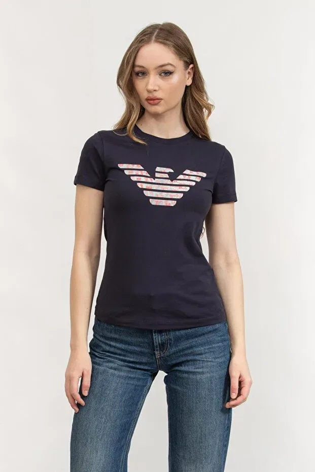 Женская футболка с коротким рукавом Emporio Armani, Navy Blue